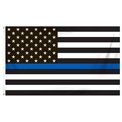 0844560095294 - THIN BLUE LINE AMERICAN FLAG 3FT X 5FT PRINTED POLYESTER
