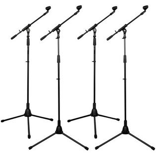0844632098499 - TALENT TRIPOD MIC STAND WITH TELESCOPIC BOOM 4-PACK