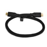 0844660049647 - MONOPRICE 2FT 24AWG CL2 HIGH SPEED HDMI CABLE W/ NET JACKET - BLACK