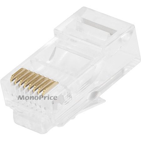 0844660072461 - MONOPRICE RJ-45 MODULAR PLUGS RJ45, 100 PACK FOR STRANDED CABLE