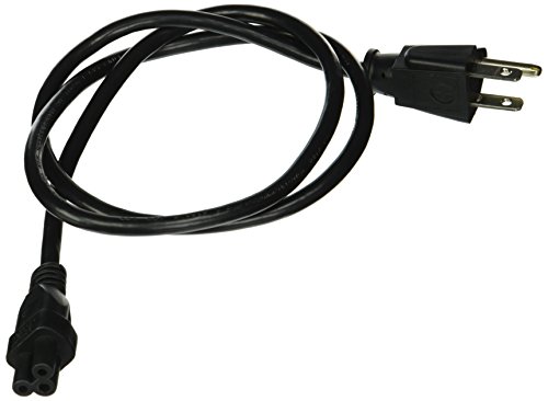 0844660076872 - MONOPRICE 107687 3-FEET 18AWG 3 PRONG AC POWER CORD CABLE FOR LAPTOP/NOTEBOOK C-5/5-15P, BLACK