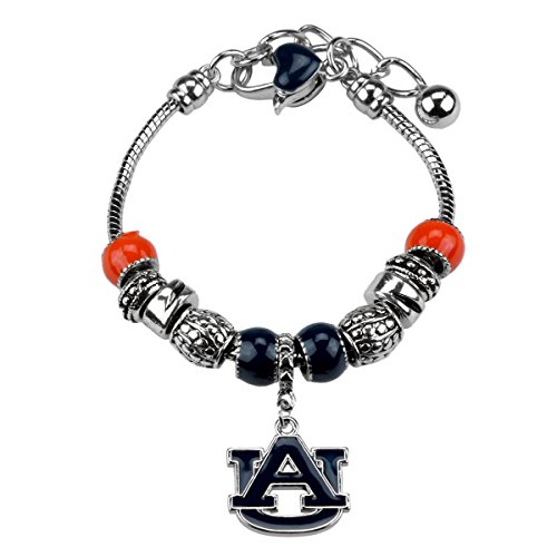 0844690060704 - AUBURN TIGERS 7 DELUXE CHARM BRACELET WITH 2 EXTENSION