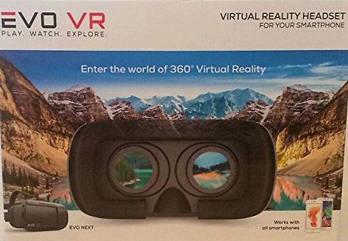 0844702053274 - EVO VR - VIRTUAL REALITY HEADSET FOR ALL SMARTPHONES - IOS & ANDROID - BLACK COLOR