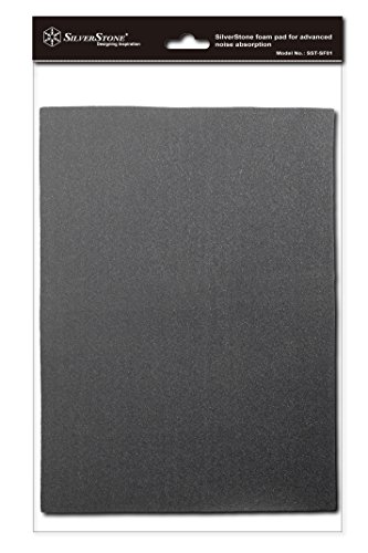 0844761007126 - SILVERSTONE 21-INCH X 15-INCH 4MM THICK 2-PIECE SOUND DAMPENING ACOUSTIC EP0M SILENT FOAM SF01 (BLACK)