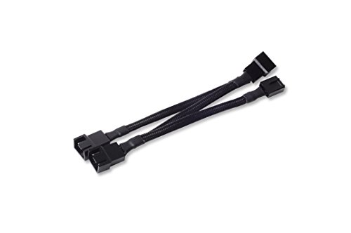 0844761010942 - SILVERSTONE TECHNOLOGY ALL BLACK SLEEVED 1-3 PWM FAN SPLITTER CABLE 100 MM (CPF02)