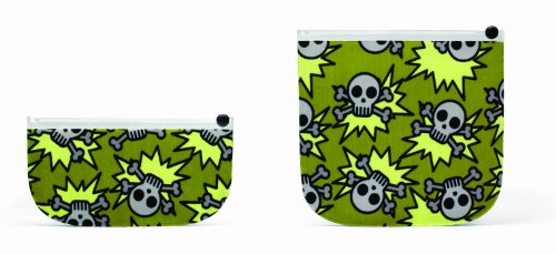 0844983021344 - BUILT REUSABLE SANDWICH & SNACK BAGS, SKELETON ARMY, OLIVE