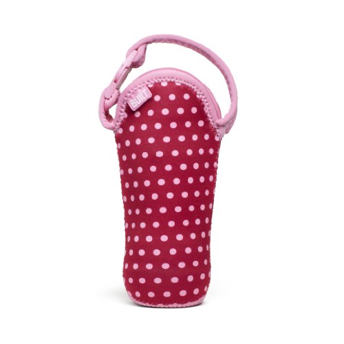 0844983028022 - BUILT BOTTLE BUDDY ONE BOTTLE TOTE, IN BABY PINK MINI DOTS