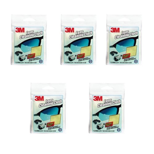 0844998160922 - 3M MICROFIBER LENS CLEANING CLOTH - PACK OF 5