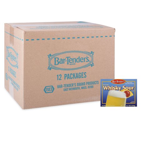 0845033052981 - WHISKEY SOUR BAR-TENDERS INSTANT COCKTAIL MIX: CASE OF 12 BOXES (96 POUCHES)