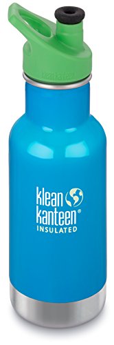0845070784630 - KLEAN KANTEEN 12 OZ CLASSIC INSULATED STAINLESS STEEL WATER BOTTLE WITH SPORT CAP 3.0 IN BRIGHT GREEN - LITTLE POND