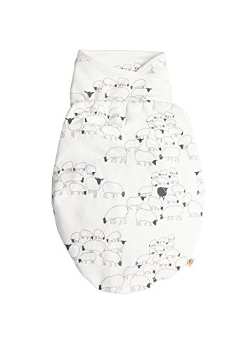 8451970617514 - ERGOBABY SWADDLE WRAP SHEEP SLEEPING BAG WITH HIP POSITIONER AND ARM POUCHES, SWADDLE BLANKET 0-3 MONTH, 100% COTTON