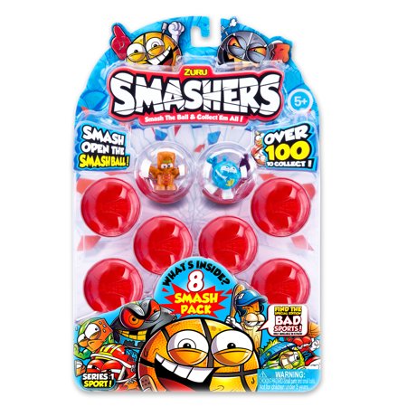 0845218019488 - SMASHERS 8-PACK WITH COLLECTOR’S GUIDE (SERIES 1) BY ZURU