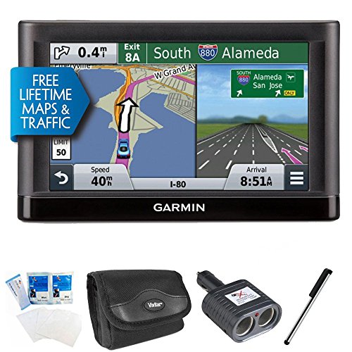0845251069013 - GARMIN NUVI 65LMT ESSENTIAL SERIES GPS NAV W/ LIFETIME MAPS 6 DISPLAY ESSENTIALS BUNDLE. INCLUDES GPS, INTERNATIONAL 2 SOCKET CIGARETTE LIGHTER ADAPTER, DELUXE CARRYING CASE, TOUCH SCREEN STYLUS PEN, AND SCREEN PROTECTORS FOR LCD'S (PACK OF 3)