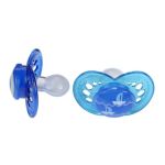 0845296026248 - CRYSTAL PRINT SILICONE PACIFIER BLUE 6+ MONTHS 2 PACIFIERS