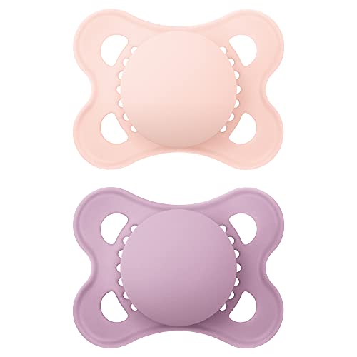 0845296064448 - MAM ORIGINAL MATTE PACIFIER (2 PACK, 1 STERILIZING PACIFIER CASE), PACIFIERS 0-6 MONTHS, BABY GIRL PACIFIER, BEST PACIFIERS FOR BREASTFED BABIES, STERILIZING STORAGE CASE