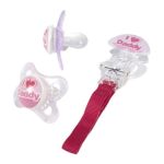 0845296090034 - LOVE & AFFECTION PACIFIER DADDY PINK & CLIP 2+ MONTHS 1 SET