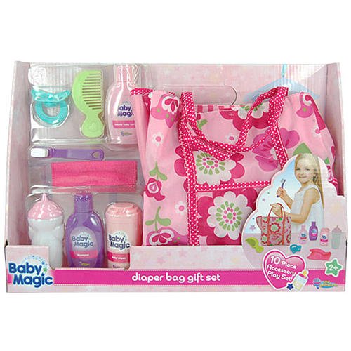 0845371053947 - BABY MAGIC DOLL DIAPER BAG GIFT SET - 10 PIECE ACCESSORY PLAY SET