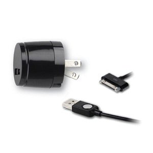 0845624016965 - QMADIX USB TRAVEL CHARGING KIT FOR IPHONE - RETAIL PACKAGING - BLACK