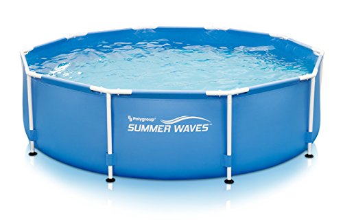 0845662004092 - SUMMER WAVES P2001030A156 METAL FRAME POOL WITH FILTER KIT, 10'