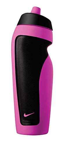 0845840088098 - NIKE SPORT WATER BOTTLE WITH HANG TAG, VIVID PINK/BLACK, 20-OUNCE