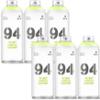 0845927003266 - MONTANA MTN 94 SERIES 400ML GLOW IN THE DARK SPRAY PAINT (6-CANS)