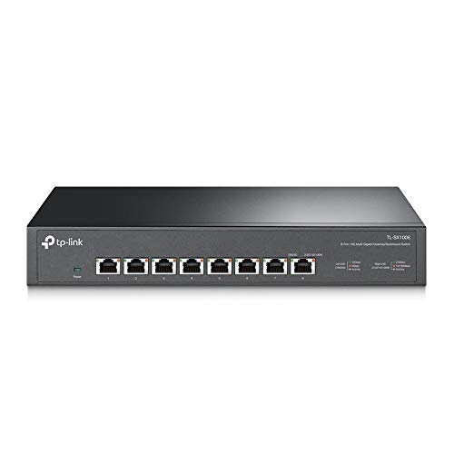 0845973088064 - TP-LINK TL-SX1008 | 8 PORT 10G/MULTI-GIG UNMANAGED ETHERNET SWITCH | DESKTOP/RACKMOUNT | PLUG & PLAY | FANLESS | STURDY METAL CASING | LIMITED LIFETIME PROTECTION | SPEED AUTO-NEGOTIATION