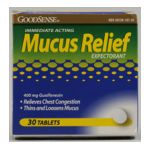 0846036001761 - MUCUS RELIEF, 30 TABLET,1 COUNT