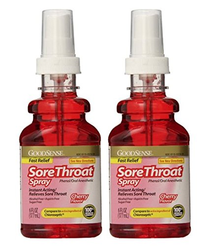 0846036006070 - GOODSENSE SORE THROAT SPRAY ORAL ANESTHETIC, 6 FL OZ, 2-PACK, COMPARE TO CHLORAS
