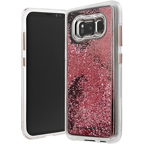 0846127173742 - CASE-MATE SAMSUNG GALAXY S8 CASE - WATERFALL SERIES - SPARKLE GLITTER FASHION CASE - ROSE GOLD - MILITARY DROP PROTECTION