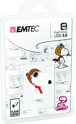 0846143007182 - EMTEC - 3D SNOOPY FLYING ACE 8GB USB 2.0 TYPE A FLASH DRIVE - WHITE