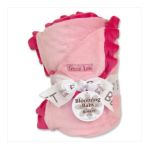 0846216013614 - RUFFLE RECEIVING BLANKET IN PINK AND FUCHSIA