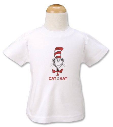 0846216018510 - TREND LAB DR. SEUSS T-SHIRT, CAT IN THE HAT, WHITE, 12 MONTHS