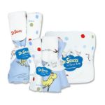 0846216021312 - DR. SEUSS ONE FISH TWO FISH HOODED TOWEL WASHCLOTH AND BURP CLOTH SET