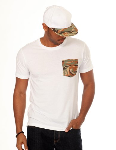 0846364090505 - 00NOTHING ORANGE CAMO TEE WITH CONTRAST PRINT CHEST POCKET