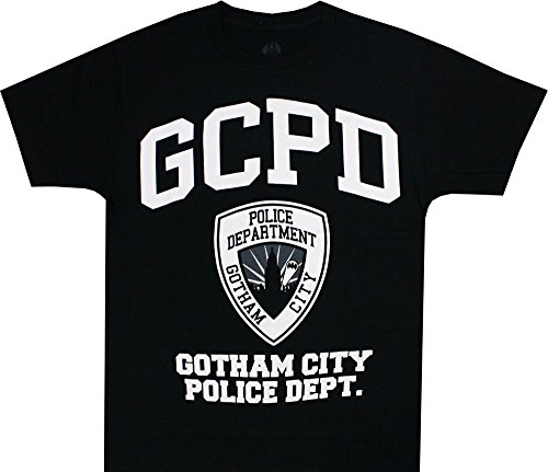 0084638257401 - BATMAN GOTHAM CITY POLICE DEPARTMENT GCPD T-SHIRT - BLACK (LARGE)