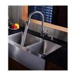 0846639001816 - 36 FARMHOUSE 70/30 DOUBLE BOWL KITCHEN SINK WITH 11 FAUCET AND SOAP DISPENSER - SOAP DISPENSER FINISH: OIL RUBBED BRONZE