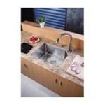 0846639002530 - 23 UNDERMOUNT SINGLE BOWL KITCHEN SINK WITH 14.9 FAUCET AND SOAP DISPENSER - SOAP DISPENSER FINISH: OIL RUBBED BRONZE