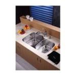 0846639003032 - 32 UNDERMOUNT 60/40 DOUBLE BOWL KITCHEN SINK WITH 11 FAUCET AND SOAP DISPENSER - SOAP DISPENSER FINISH: OIL RUBBED BRONZE