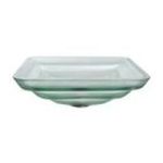 0846639007023 - OCEANIA FROSTED CLEAR GLASS VESSEL SINK - MOUNTING RING FINISH: ANTIQUE BRASS