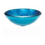 0846639007122 - GALAXY GLASS VESSEL SINK - FINISH: FIRE RED, MOUNTING RING FINISH: GOLD