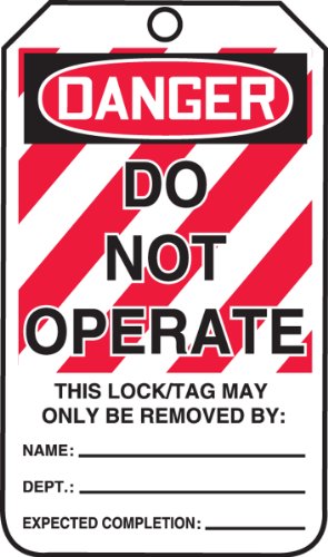 0846642015886 - ACCUFORM SIGNS MLT400CTP LOCKOUT TAG, LEGEND DANGER DO NOT OPERATE, 5.75 LENGTH X 3.25 WIDTH X 0.010 THICKNESS, PF-CARDSTOCK, RED/ BLACK ON WHITE (PACK OF 25)