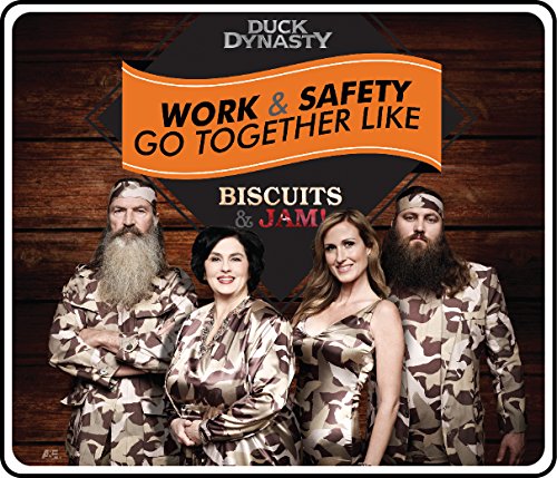0846642079390 - ACCUFORM SIGNS DDSS510VS ADHESIVE VINYL DUCK DYNASTY SAFETY MOTIVATIONAL SIGN, LEGEND WORK & SAFETY GO TOGETHER LIKE BISCUITS & JAM!, 12 LENGTH X 14 WIDTH X 0.004 THICKNESS