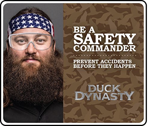 0846642079635 - ACCUFORM SIGNS DDSS502VS ADHESIVE VINYL DUCK DYNASTY SAFETY MOTIVATIONAL SIGN, LEGEND BE A SAFETY COMMANDER - PREVENT ACCIDENTS BEFORE THEY HAPPEN, 12 LENGTH X 14 WIDTH X 0.004 THICKNESS