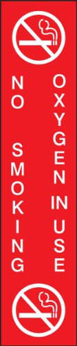 0846642093020 - ACCUFORM SIGNS MGS131 MAGNETIC VINYL PATIENT CARE SIGN, LEGEND NO SMOKING - OXYGEN IN USE WITH GRAPHICS, 9 LENGTH X 2 WIDTH X 0.034 THICKNESS, WHITE ON RED