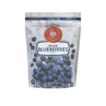 0846659000455 - DRIED BLUEBERRIES (CASE OF 12 - 6OZ BAGS)