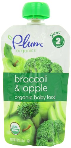 0846675000668 - PLUM ORGANICS BABY BROCCOLI APPLE, 4.22-OUNCE POUCHES (PACK OF 24)