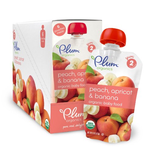 0846675000873 - PLUM ORGANICS BABY SECOND BLENDS, PEACH, APRICOT AND BANANA, 4 OUNCE POUCHES (PACK OF 12)