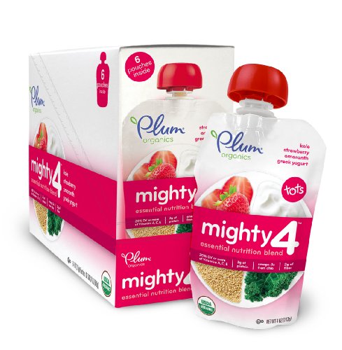 0846675005274 - PLUM ORGANICS MIGHTY 4 ESSENTIAL NUTRITION BLEND POUCH, KALE, STRAWBERRY, AMARANTH AND GREEK YOGURT, 4 OUNCE (PACK OF 12)