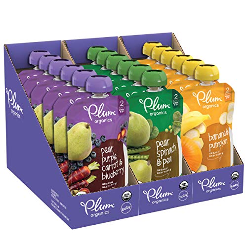 0846675081803 - PLUM ORGANICS BABY FOOD POUCH | STAGE 2 | FRUIT AND VEGGIE VARIETY PACK | 4 OUNCE | 18 PACK | FRESH ORGANIC FOOD SQUEEZE | FOR BABIES, KIDS, TODDLERS