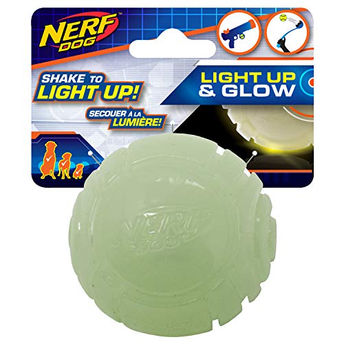 0846998050210 - NERF DOG GLOW SONIC BALL DOG TOY, LIGHTWEIGHT, DURABLE AND WATER RESISTANT, 2.5 INCH DIAMETER FOR SMALL BREEDS, SINGLE UNIT, NO COLOR